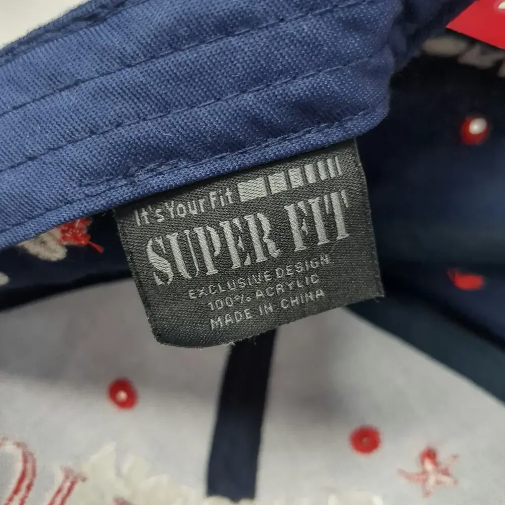 Super Fit Snapback Blue Red One Size California Republic Bear Cali State Hat